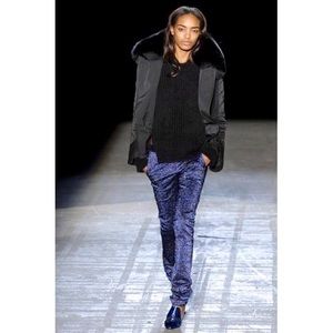 Alexander Wang Runway Blue Metallic Sparkle Pants